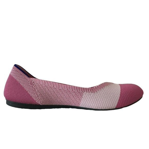 ROTHY’S Limited Edition Pink Cap Toe Breast Cancer Awareness Flats Sz 8.5 - Picture 5 of 13